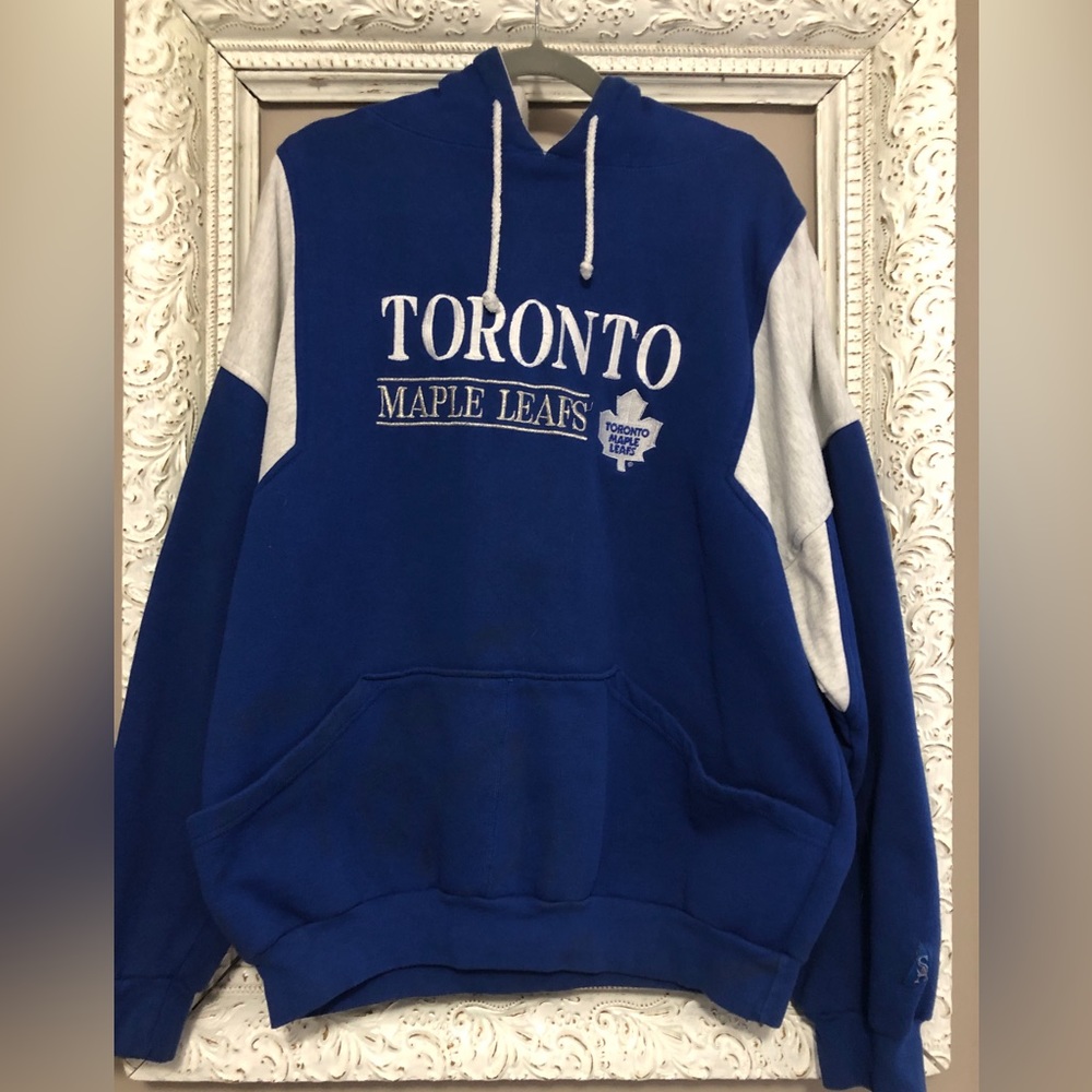 Vintage 90s Softwear Athletics Toronto Maple Leafs Colorblock Hoodie